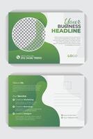 Bold and imaginative design for a double sided postcard. Template for a creative and modern postcard, Corporate postcard, business postcard, professional postcard design for your business vector