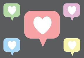 Like push button, map point with a heart Icon vector