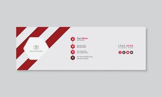 Unique professional modern email signature design, creative and modern design template for email footer for social media cover layout vector