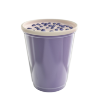Yummy Taro Bubble Tea isolated on transparent Background Generative-AI png