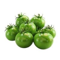 Tomatos On A Vine Local Ripening Fruit on transparent Background Generative-AI png