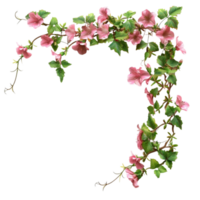 Hibiscus Flowers Hanging on transparent Background Generative-AI png