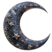 Eid Moon on transparent Background Generative-AI png