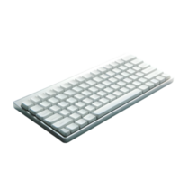 White computer keyboard on transparent background png