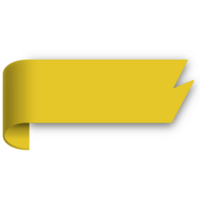 gold blank tags and ribbons isolated. banners, badges and labels on transparent background png