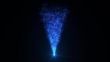 Magic fluid animation of glowing particles.particle trail. Abstract neon bright flame with glitter that sparkles and swirls, 3D animation. Seamless loop 4k . Screensaver video