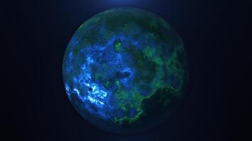 Earth rotating on a black background. Planet Earth view from space. Planet-like sphere video