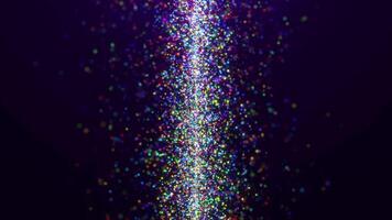 Animation of abstract colorful multicolored particles. Rainbow Motion Points. animation Seamless loop 4k . video