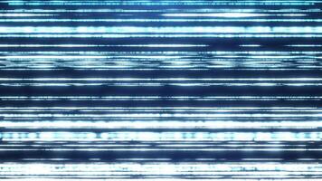 Abstract light horizontal stripes of glowing particles. Visualization of big data particle flow or network connection. 4K animation, seamless loop, computer technology concept. video