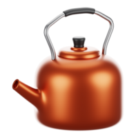 3d rendering camping icon concept. 3d render kettle png