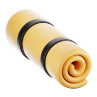 camping icon concept on 3d rendering. 3d render sleeping mat png
