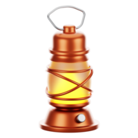 3d rendering camping icon concept. 3d render lantern png