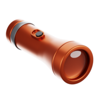 3d rendering camping icon concept. 3d render flashlight png