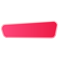 Pink Button. Empty Web Button. Modern Trendy Button png