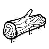 Graffiti spray wood isolated on white background vector