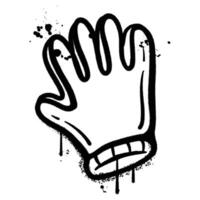 Graffiti spray gloves isolated on white background vector