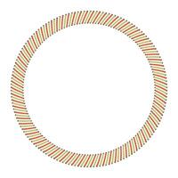 Abstract Stitched Textured Tilted Round Frame vector
