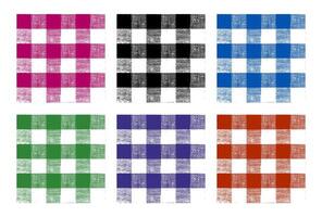Gingham Checkered Tablecloth Pattern Background vector