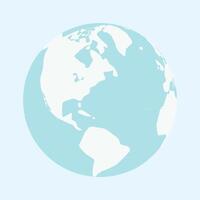 World Map On Globe Icon vector