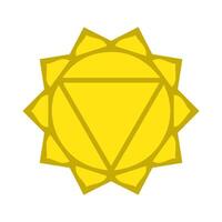 Solar Plexus Chakra Icon vector