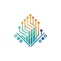 Creative and Elegant Minimalistic Logo Design for Technology and Software Company vector