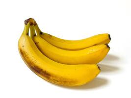 Bunch of bananas isolated on white background with clipping path and full depth of field photo