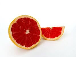 Fresh grapefruit fruit. Grapefruit isolated on white background. Grapefruit with clipping path. photo