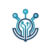 Creative and Elegant Minimalistic Logo Design for Technology and Software Company vector
