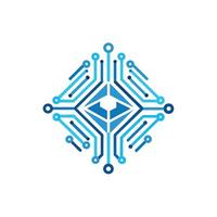 Creative and Elegant Minimalistic Logo Design for Technology and Software Company vector