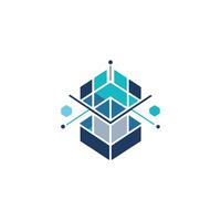 Creative and Elegant Minimalistic Logo Design for Technology and Software Company vector