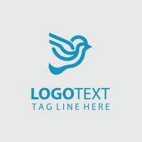 Linear Bird Logo vector