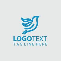 Linear Bird Logo vector