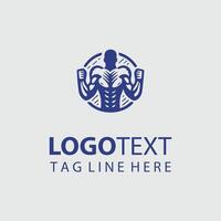 Linear Muscle Gym Logo vector