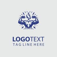 Linear Muscle Gym Logo vector
