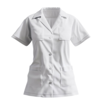 White Nurse Uniform on Transparent Background AI-Generative png