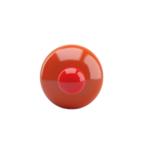 Red Button on Transparent Background AI-Generative png