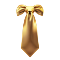 Golden Tie on Transparent Background AI-Generative png