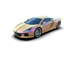Realistic sport car isolated on background. 3d rendering - illustration png