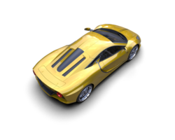 Realistic sport car isolated on background. 3d rendering - illustration png