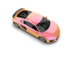 Realistic sport car isolated on background. 3d rendering - illustration png