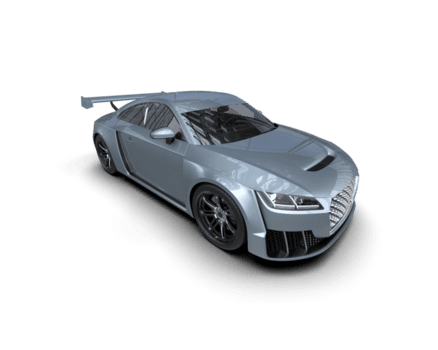 realista deporte coche aislado en antecedentes. 3d representación - ilustración png