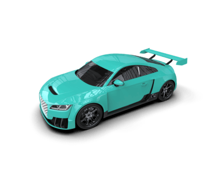 realista deporte coche aislado en antecedentes. 3d representación - ilustración png