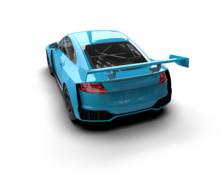 realista deporte coche aislado en antecedentes. 3d representación - ilustración png