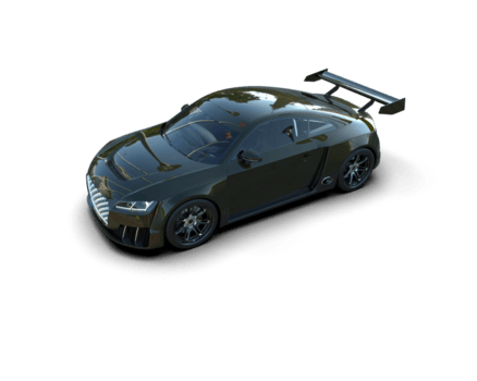 realista deporte coche aislado en antecedentes. 3d representación - ilustración png