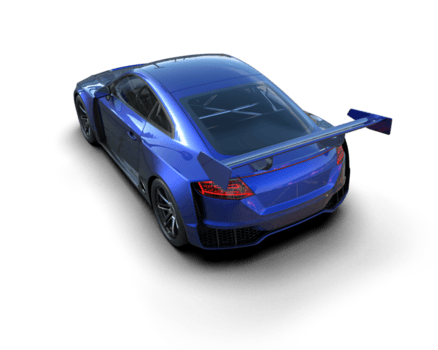 realista deporte coche aislado en antecedentes. 3d representación - ilustración png