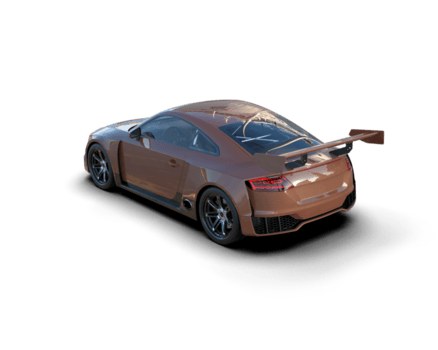 realista deporte coche aislado en antecedentes. 3d representación - ilustración png