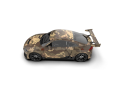 Realistic sport car isolated on background. 3d rendering - illustration png