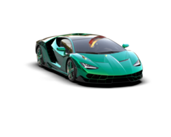 Realistic sport car isolated on background. 3d rendering - illustration png