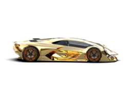 Realistic sport car isolated on background. 3d rendering - illustration png
