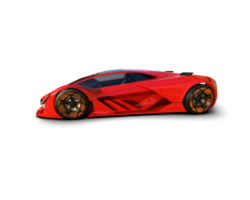 Realistic sport car isolated on background. 3d rendering - illustration png